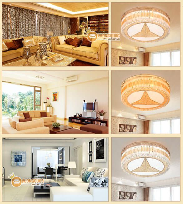 Đèn ốp trần phòng khách đẹp tinh tế CM275-2